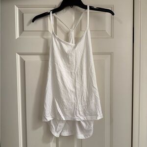 Fabletics White Strappy Racerback Camisole